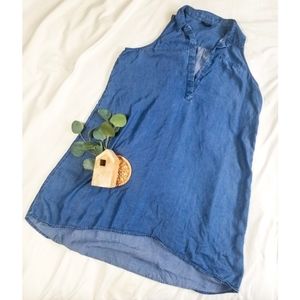 💙 Sleeveless Chambray Dress 💙